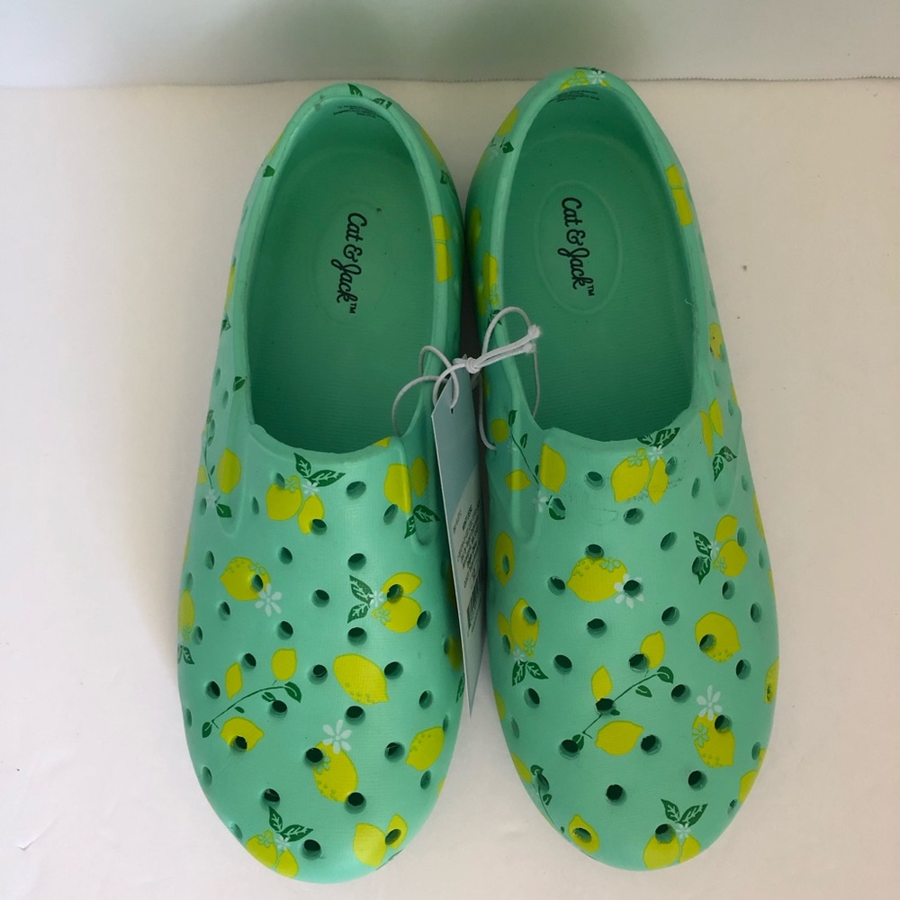 NWT Cat & Jack Water Slip-on Shoes Mint/Jese Sz 12